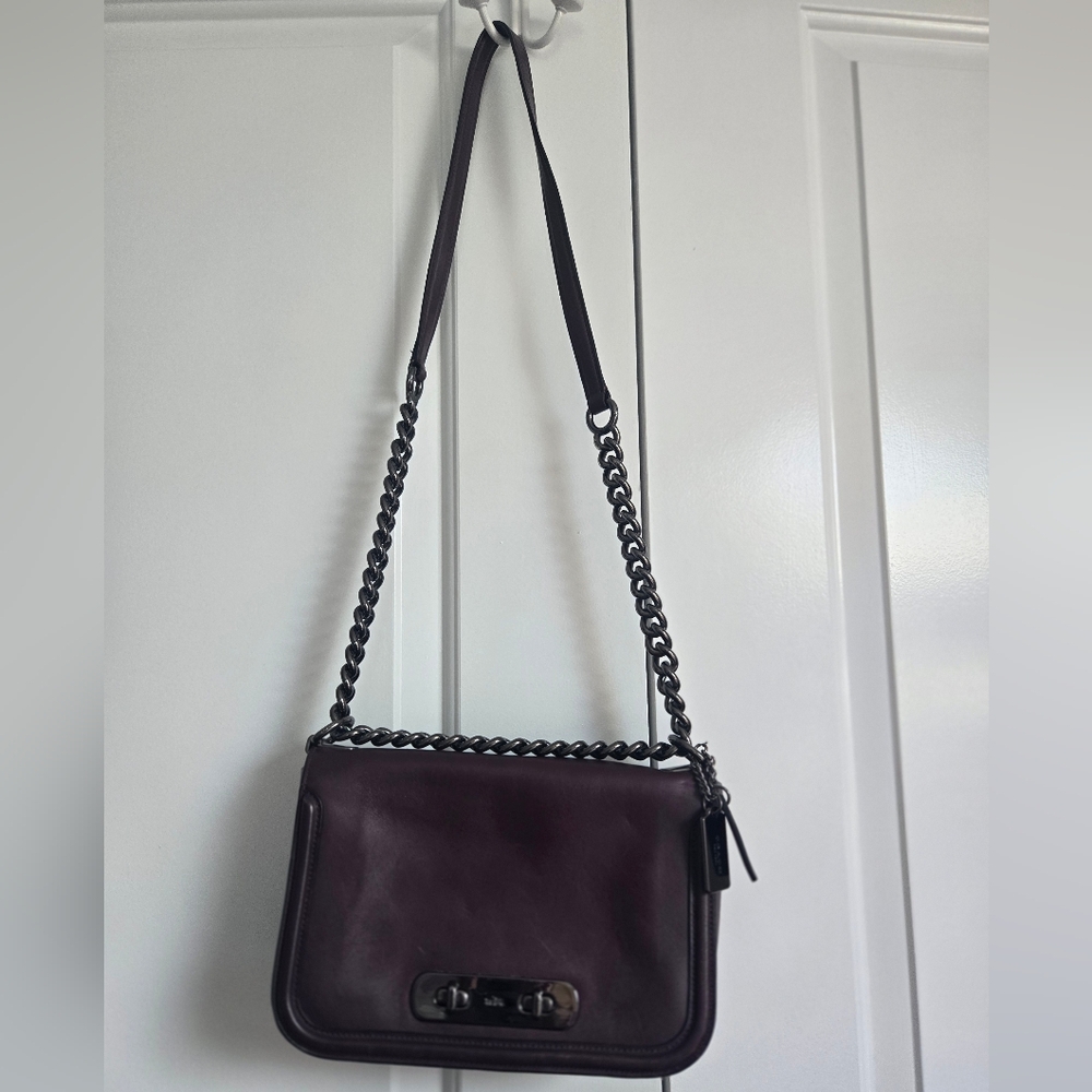 Coach GunMetal Chain Shoulder Bag